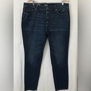 a.n.a Dark Wash Women's Jeans - Slim Fit 18W High Rise Skinny
